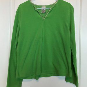 Women's L Lime green fleece top